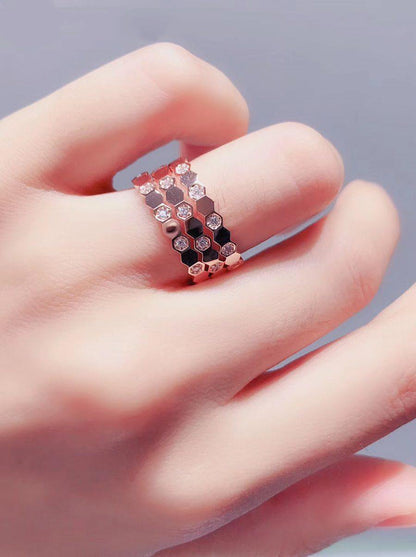 [Luxery]BEE LOVE RING PINK GOLD DIAMOND