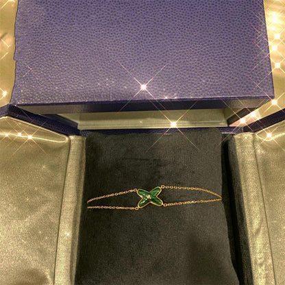 [Luxery]JEUX BRACELET MALACHITE PINK GOLD 1 DIAMOND