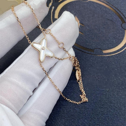 [Luxery]JEUX BRACELET WHITE MOP PINK GOLD 1 DIAMOND