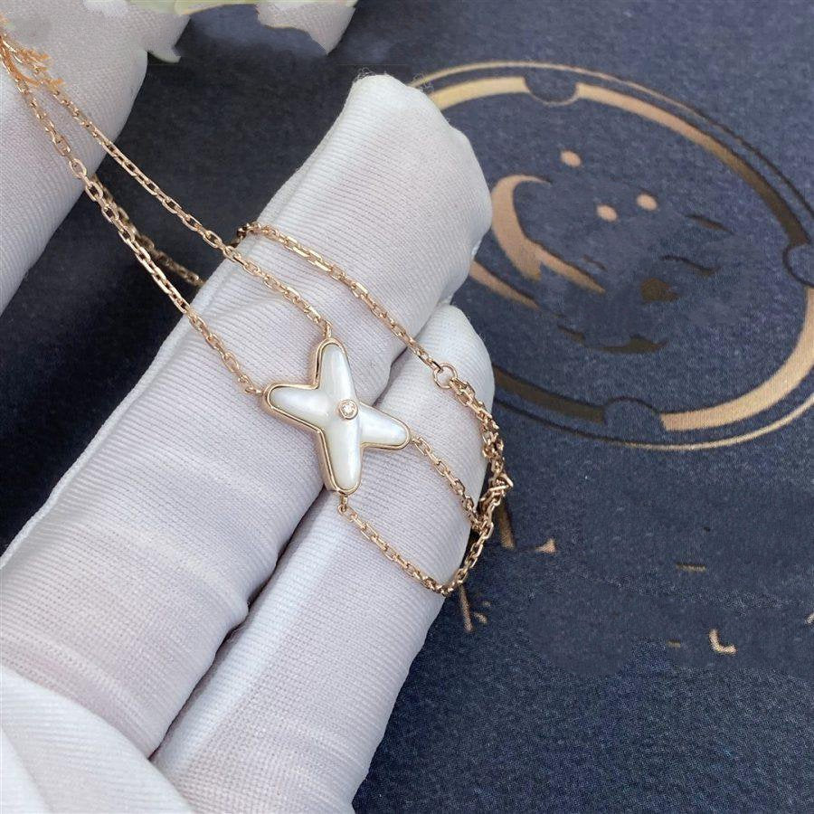 [Luxery]JEUX BRACELET WHITE MOP PINK GOLD 1 DIAMOND