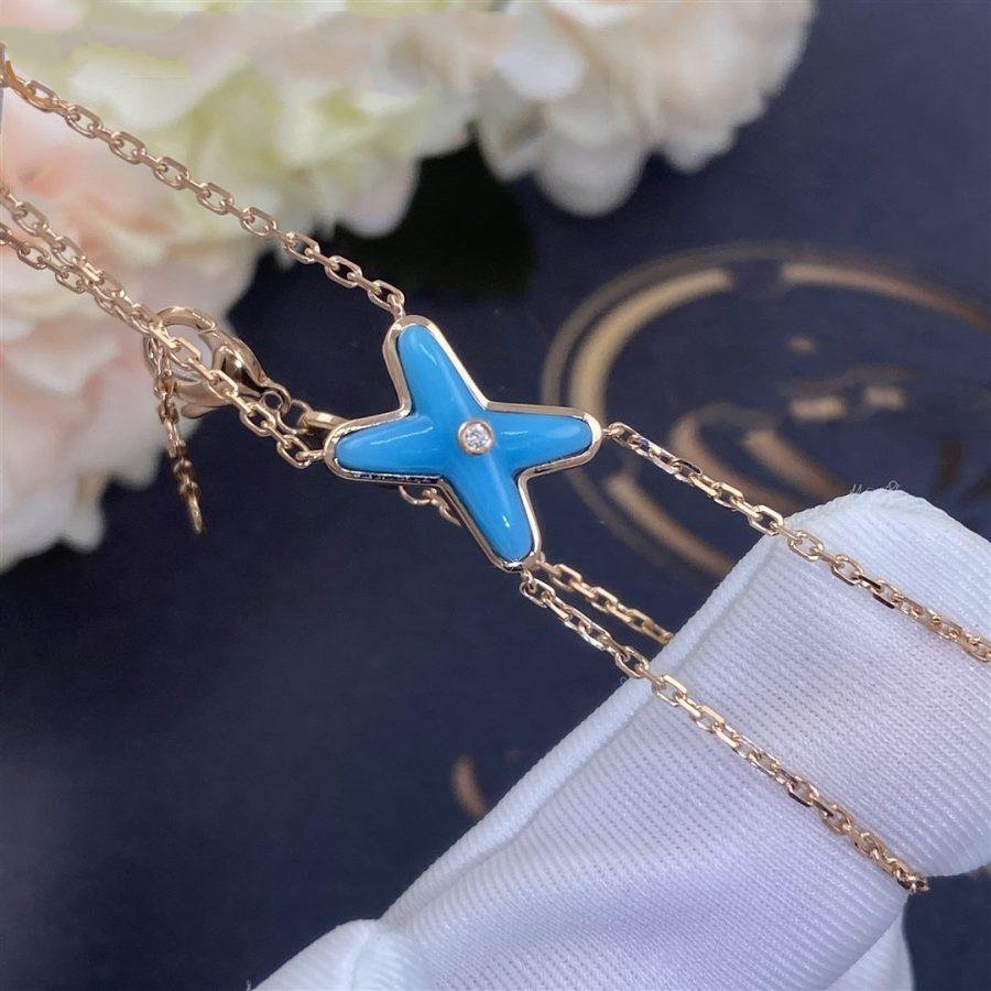 [Luxery]JEUX BRACELET TURQUOISE PINK GOLD 1 DIAMOND