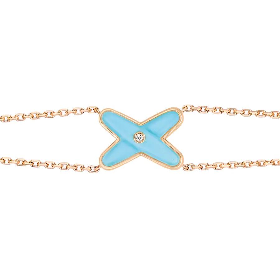 [Luxery]JEUX BRACELET TURQUOISE PINK GOLD 1 DIAMOND