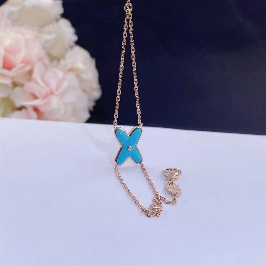 [Luxery]JEUX BRACELET TURQUOISE PINK GOLD 1 DIAMOND