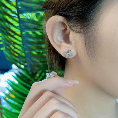 [Luxery]JEUX DE SILVER DIAMOND EARRINGS