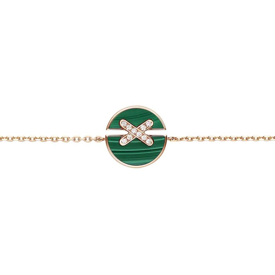 [Luxery]JEUX DE BRACELET MALACHITE PINK GOLD DIAMONDS