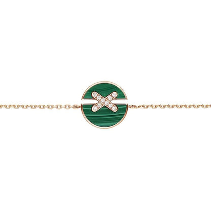 [Luxery]JEUX DE BRACELET MALACHITE PINK GOLD DIAMONDS