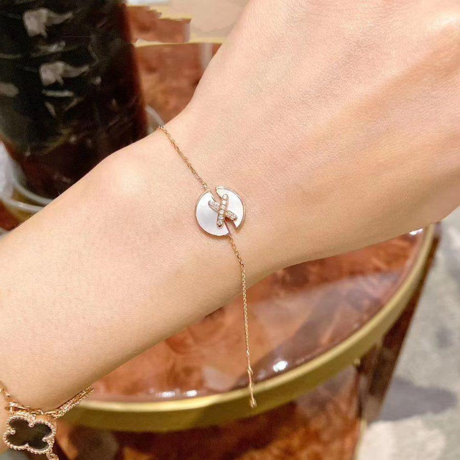 [Luxery]JEUX DE BRACELET MOP PINK GOLD DIAMONDS