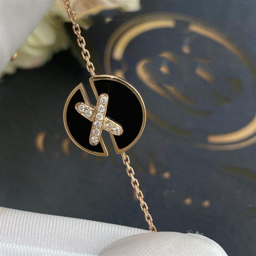 [Luxery]JEUX DE BRACELET ONYX PINK GOLD DIAMOND