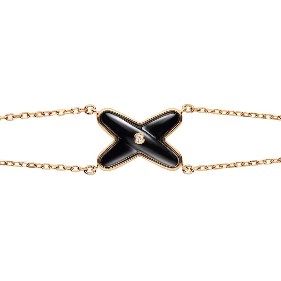 [Luxery]JEUX BRACELET ONYX PINK GOLD 1 DIAMOND