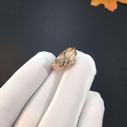 [Luxery]JEUX DE PINK GOLD DIAMOND RING