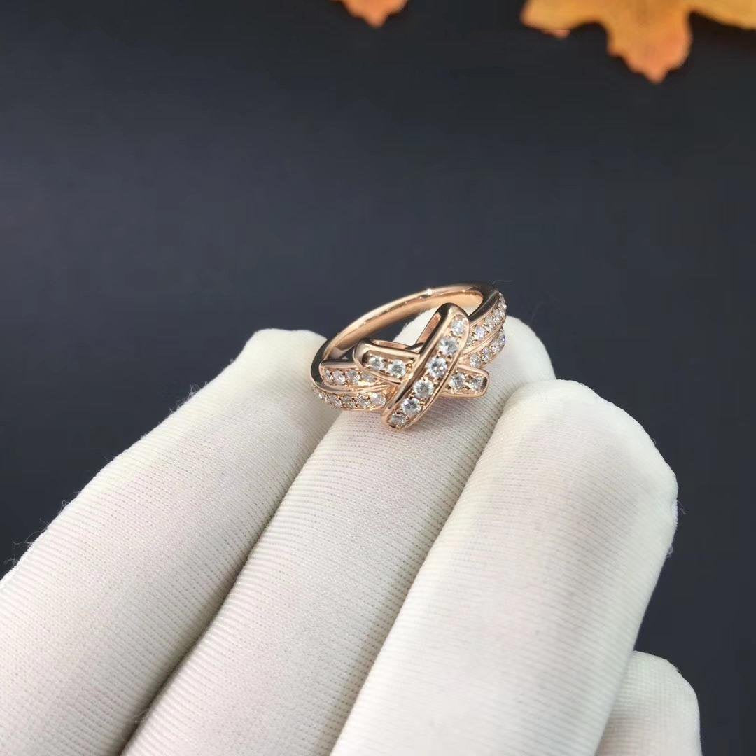 [Luxery]JEUX DE RING PINK GOLD DIAMOND