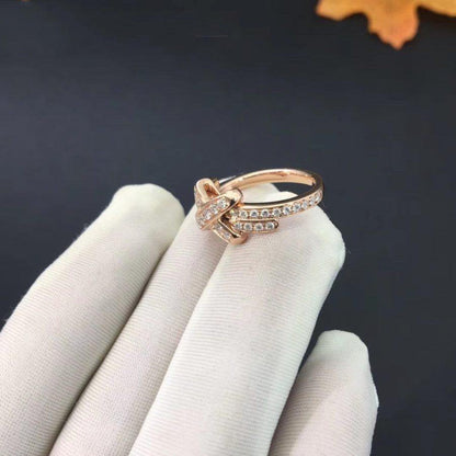 [Luxery]JEUX DE RING PINK GOLD DIAMOND