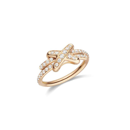 [Luxery]JEUX DE RING PINK GOLD DIAMOND
