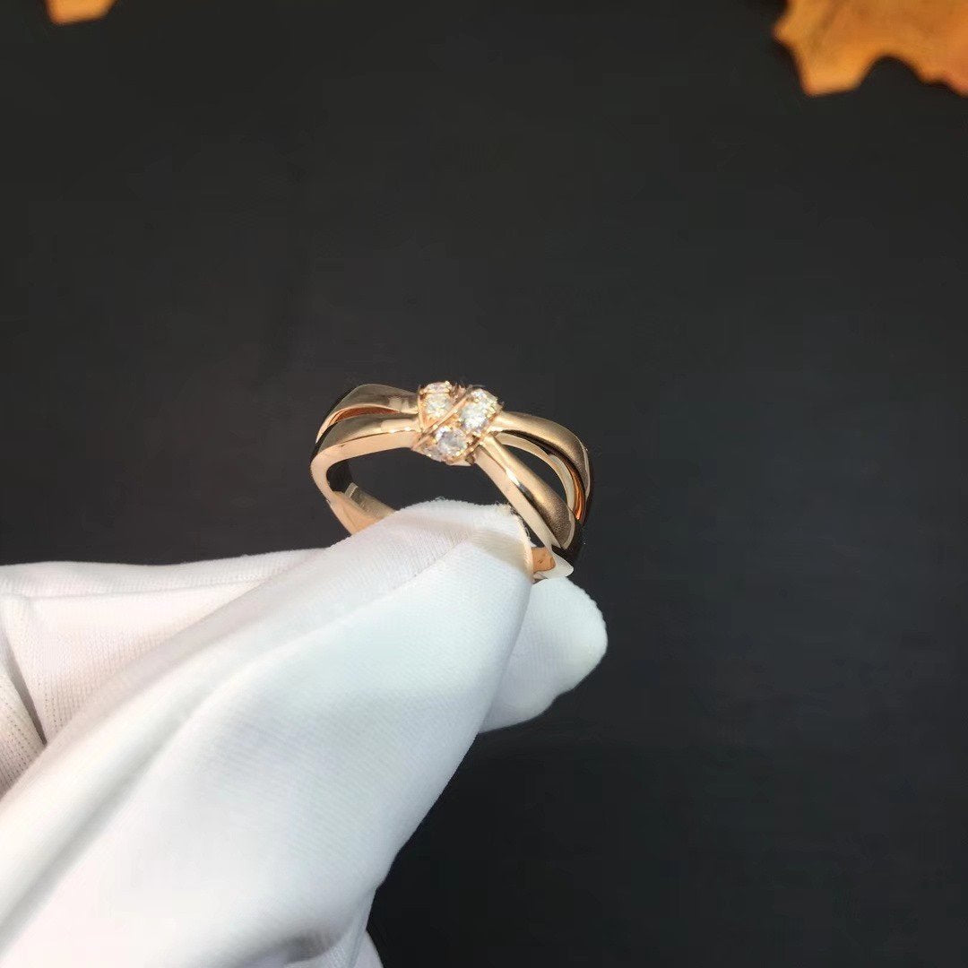 [Luxery]LIENS RING PINK GOLD DIAMOND