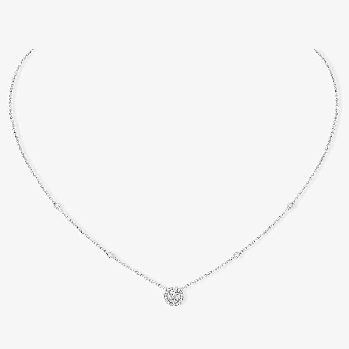[Luxery]Diamond Necklace 0,20ct Brilliant Shape Joy