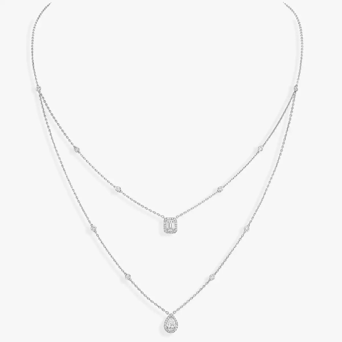 [Luxery]Diamond Necklace My Twin 2 Rows