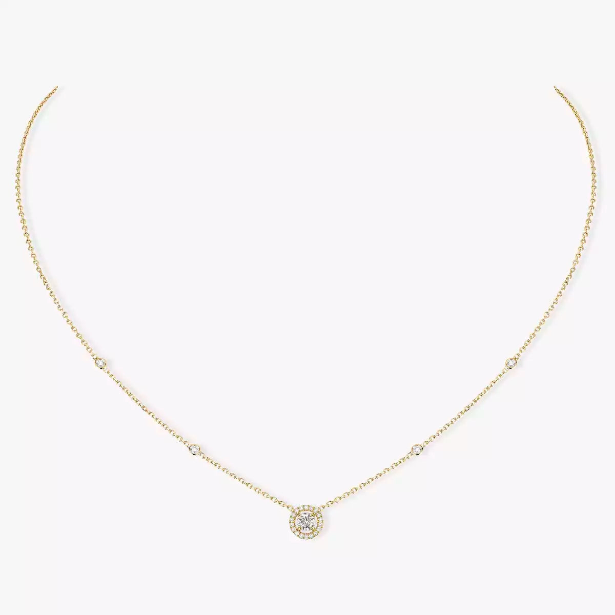 [Luxery]Diamond Necklace 0,20ct Brilliant Shape Joy