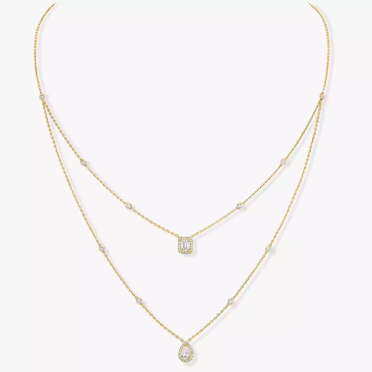 [Luxery]Diamond Necklace My Twin 2 Rows