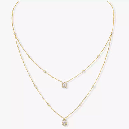 [Luxery]Diamond Necklace My Twin 2 Rows