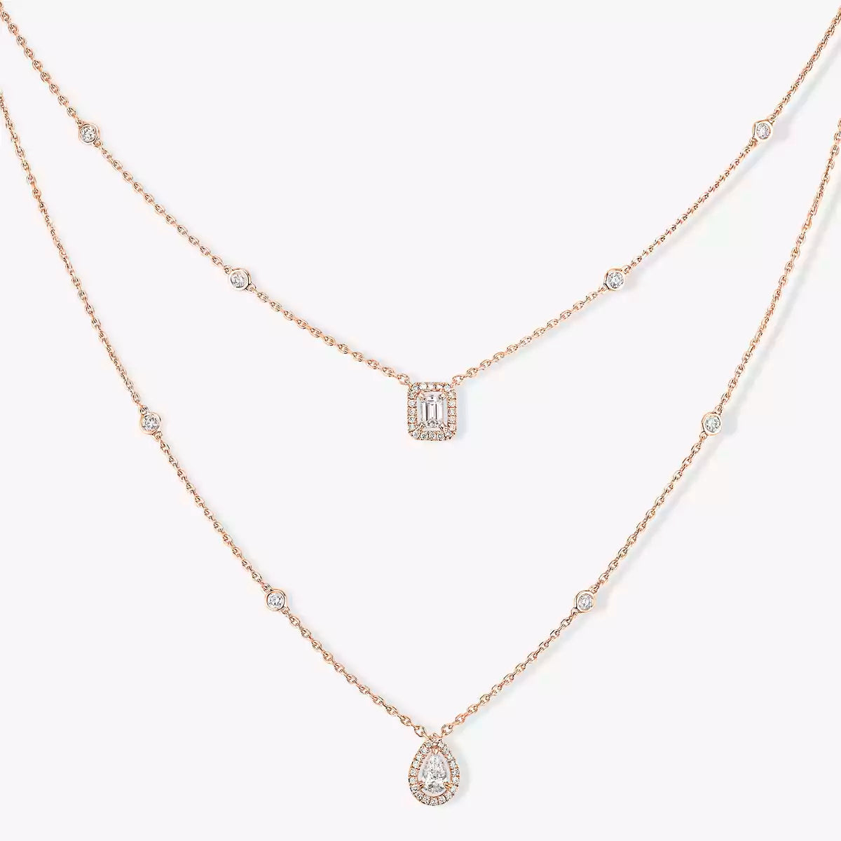 [Luxery]Diamond Necklace My Twin 2 Rows