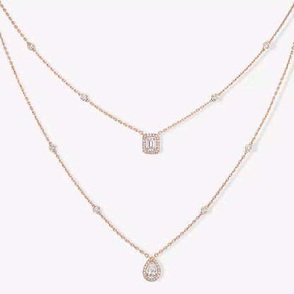 [Luxery]Diamond Necklace My Twin 2 Rows