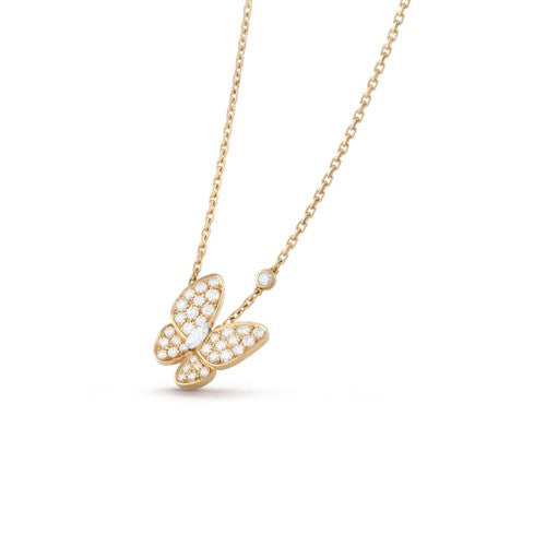 [Luxery]BUTTERFLY DIAMOND NECKLACE