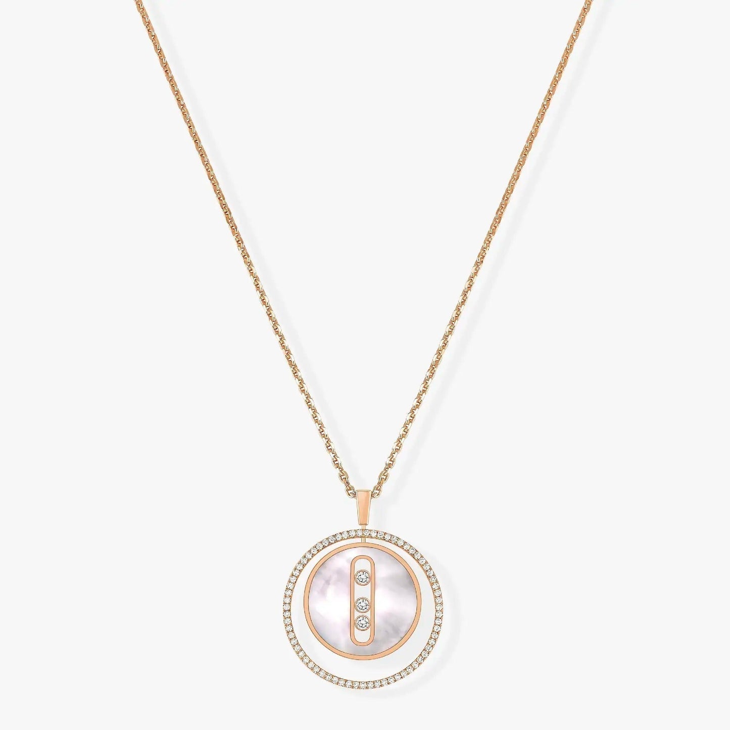 [Luxery]Demo MOVE MM NACRE BLANCHE DIAMOND NECKLACE
