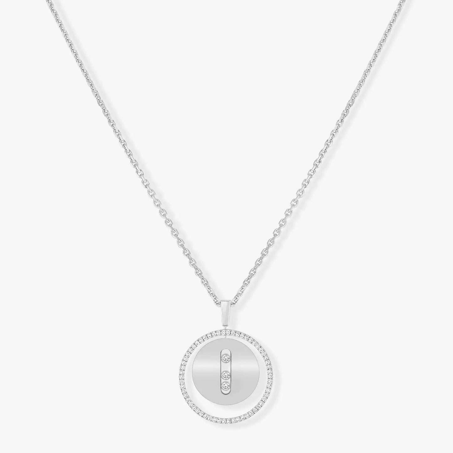 [Luxery]Demo MOVE MM SILVER DIAMOND NECKLACE