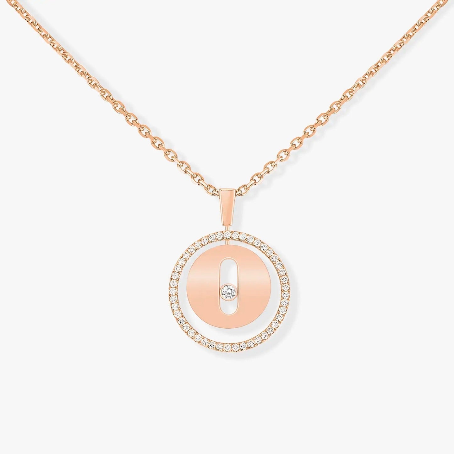 [Luxery]Demo MOVE PM NECKLACE PINK GOLD DIAMOND