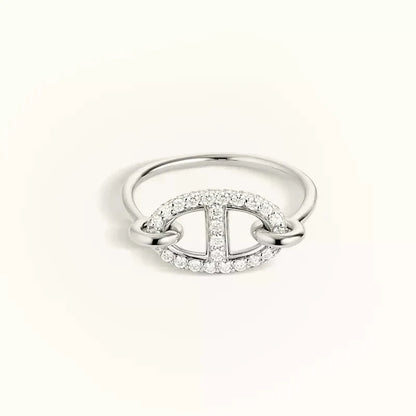 [Luxery]RONDE SMALL SILVER DIAMOND RING