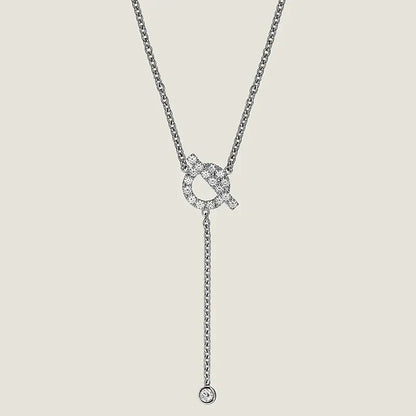 [Luxery]FINESSE SILVER DIAMOND NECKLACE