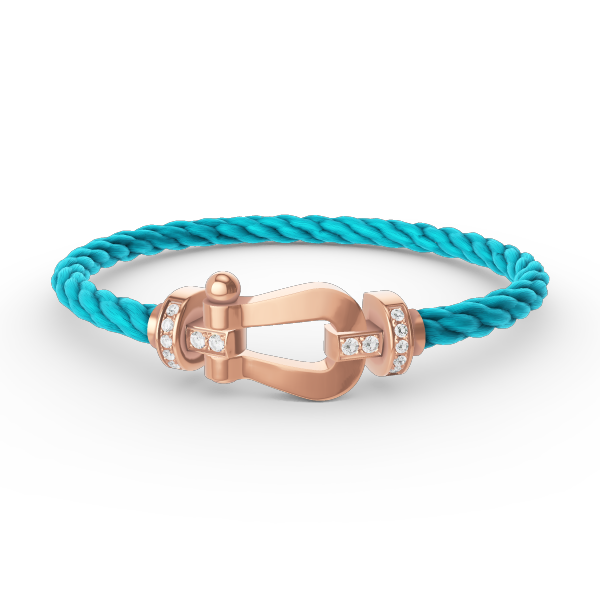 [Luxery]FORCE LARGE HORSESHOE HALF DIAMOND BRACELET ROSE GOLD