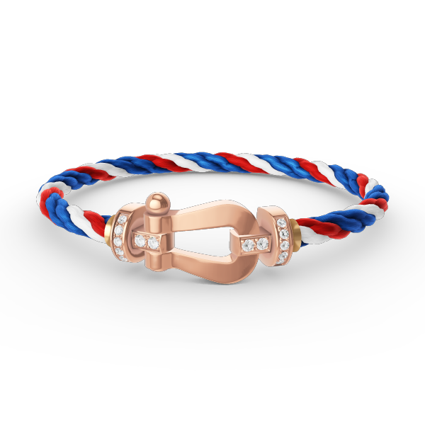 [Luxery]FORCE LARGE HORSESHOE HALF DIAMOND BRACELET ROSE GOLD