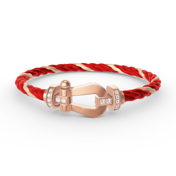 [Luxery]FORCE LARGE HORSESHOE HALF DIAMOND BRACELET ROSE GOLD