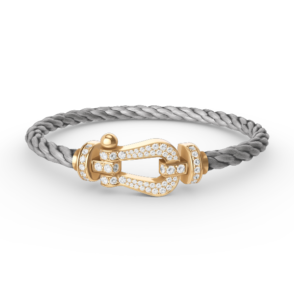 [Luxery]FORCE LARGE HORSESHOE FULL DIAMOND BRACELET GOLD