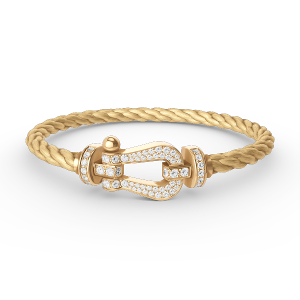 [Luxery]FORCE LARGE HORSESHOE FULL DIAMOND BRACELET GOLD