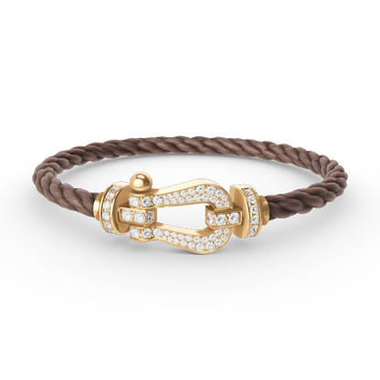 [Luxery]FORCE LARGE HORSESHOE FULL DIAMOND BRACELET GOLD