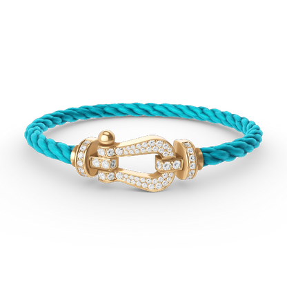 [Luxery]FORCE LARGE HORSESHOE FULL DIAMOND BRACELET GOLD