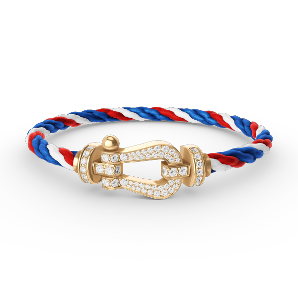 [Luxery]FORCE LARGE HORSESHOE FULL DIAMOND BRACELET GOLD