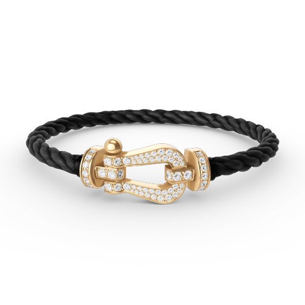 [Luxery]FORCE LARGE HORSESHOE FULL DIAMOND BRACELET GOLD