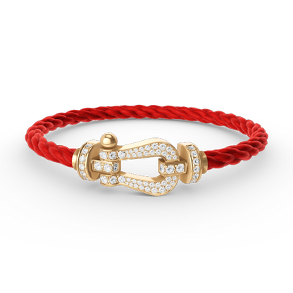 [Luxery]FORCE LARGE HORSESHOE FULL DIAMOND BRACELET GOLD