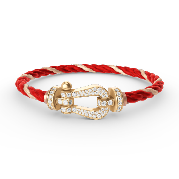 [Luxery]FORCE LARGE HORSESHOE FULL DIAMOND BRACELET GOLD