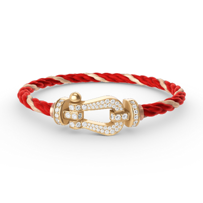 [Luxery]FORCE LARGE HORSESHOE FULL DIAMOND BRACELET GOLD
