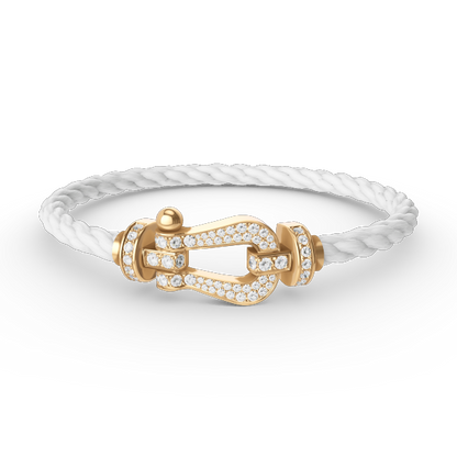 [Luxery]FORCE LARGE HORSESHOE FULL DIAMOND BRACELET GOLD