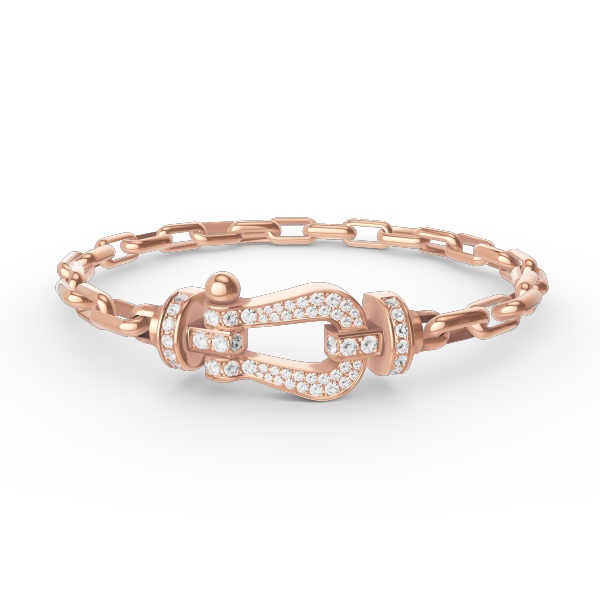[Luxery]FORCE LARGE HORSESHOE CLASP  METAL BRACELET