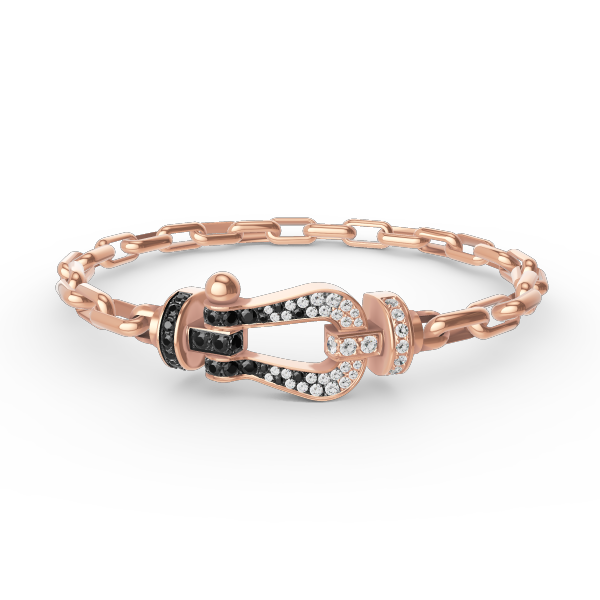 [Luxery]FORCE LARGE HORSESHOE CLASP  METAL BRACELET