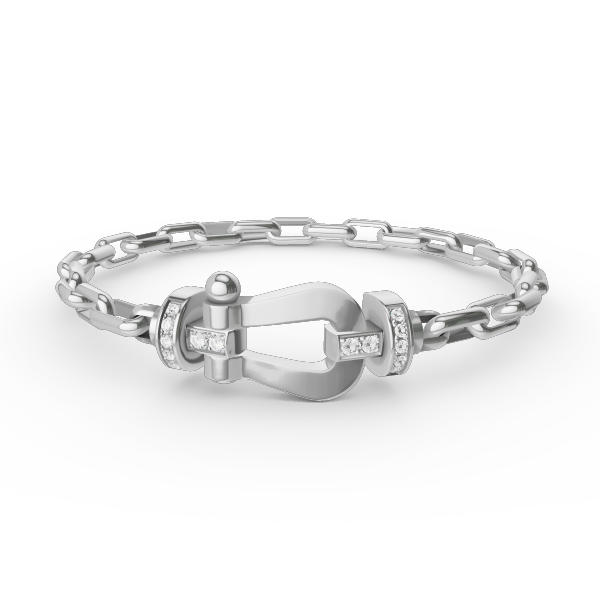 [Luxery]FORCE LARGE HORSESHOE CLASP  METAL BRACELET