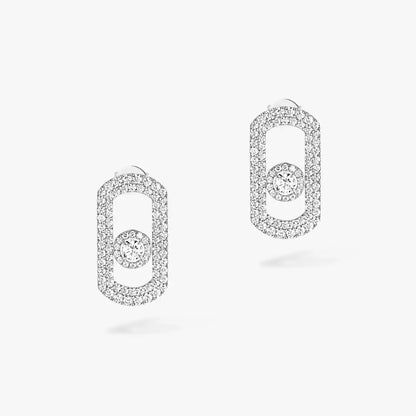 [Luxery]So Move Pave_-Set Diamond Earrings in Silver