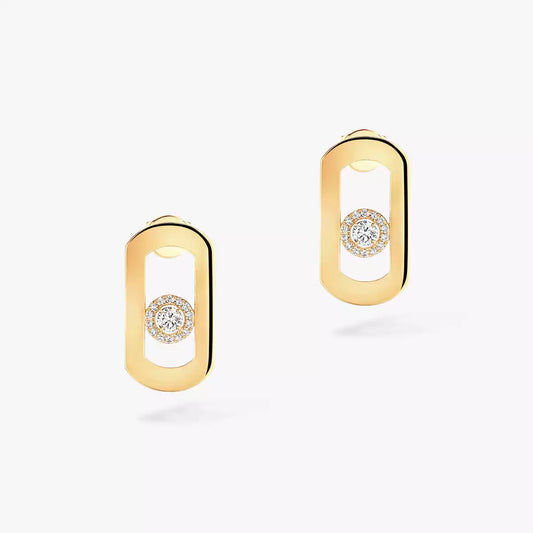 [Luxery]So Move Diamond Earrings in Yellow Gold