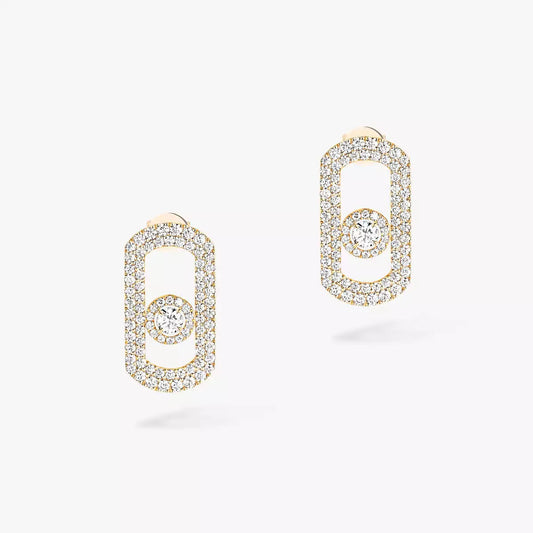 [Luxery]So Move Pave_-Set Diamond Earrings in Silver